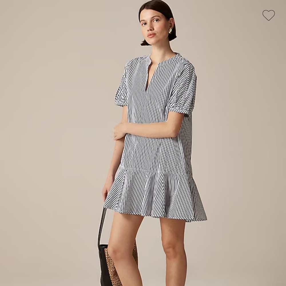 NWT J Crew Delilah striped poplin dress